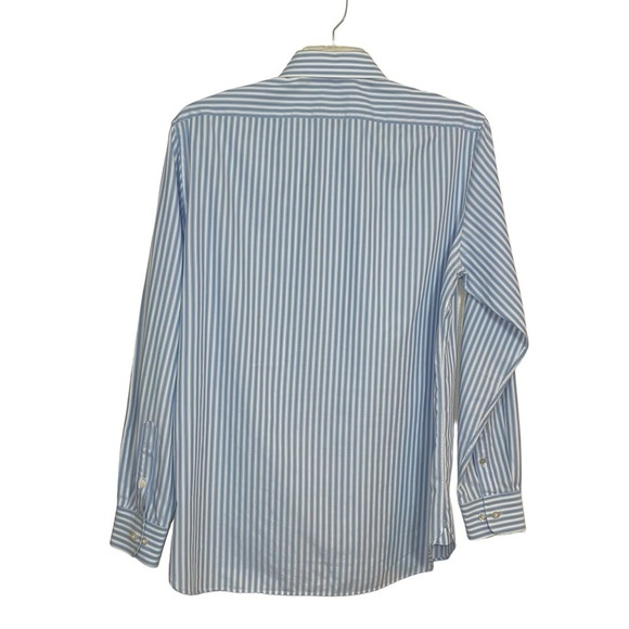 John Varvatos trim fit long sleeve stripe shirt. Size 16  34/35 GUC - Picture 3 of 10